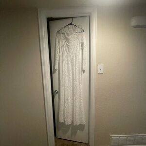 Lulu's White Lace Wedding Gown